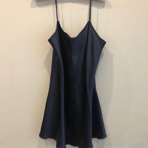 Midnight Blue Nightgown Lightweight Sleep Comfy Pajamas Lingerie Women's Top M